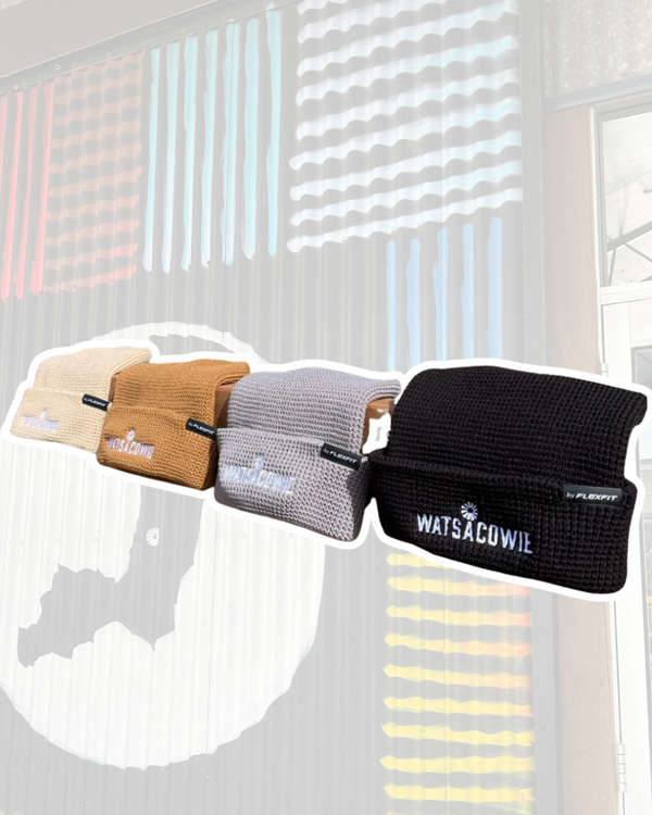 Watsacowie Branded Waffle Knit Flexfit Beanie