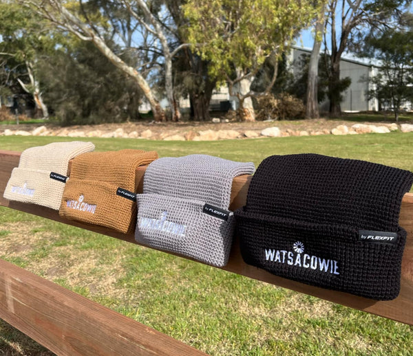 Watsacowie Branded Waffle Knit Flexfit Beanie